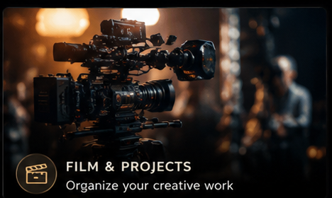 Professional cinema camera on a film production set.