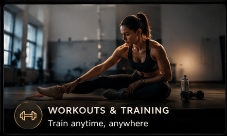Person stretching in a gym before a workout session.
