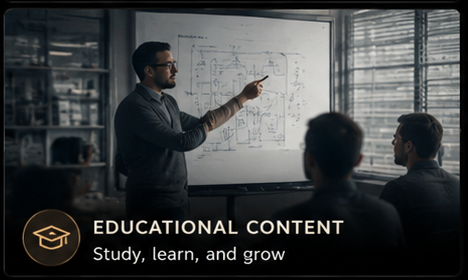 Instructor presenting educational material on a whiteboard.