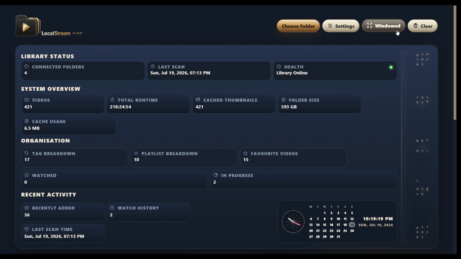 Static LocalStream theme preview showing the theme customisation area.